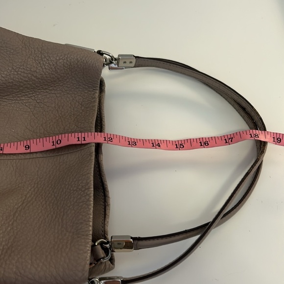 Coach Madison Pebble Leather Tan Three Compartment Double Strap Shoulder Bag - Picture 12 of 14